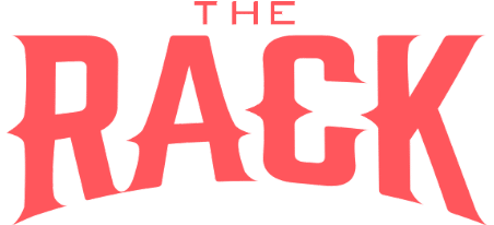 the rack logo in red
